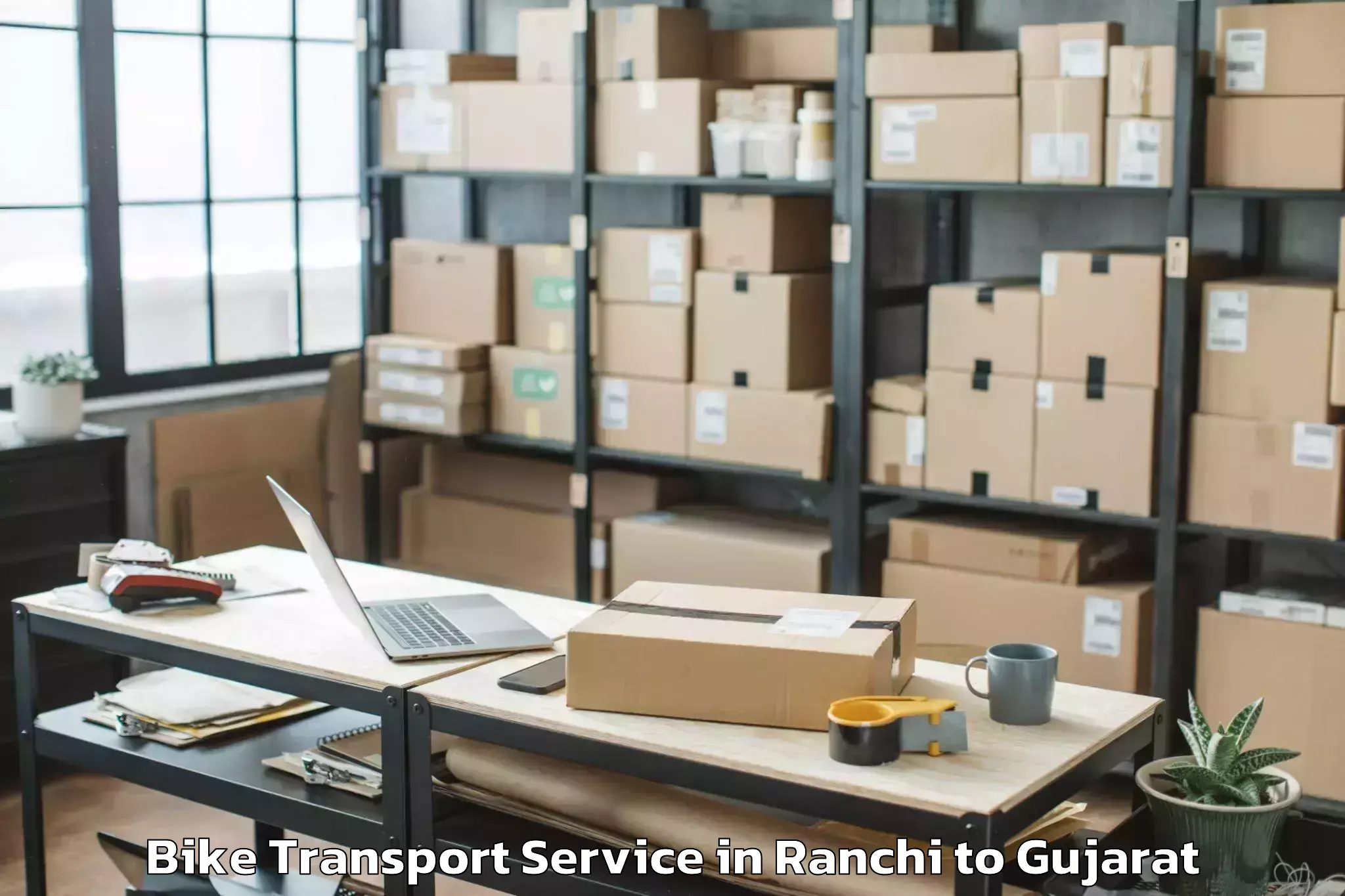 Hassle-Free Ranchi to Halol Bike Transport